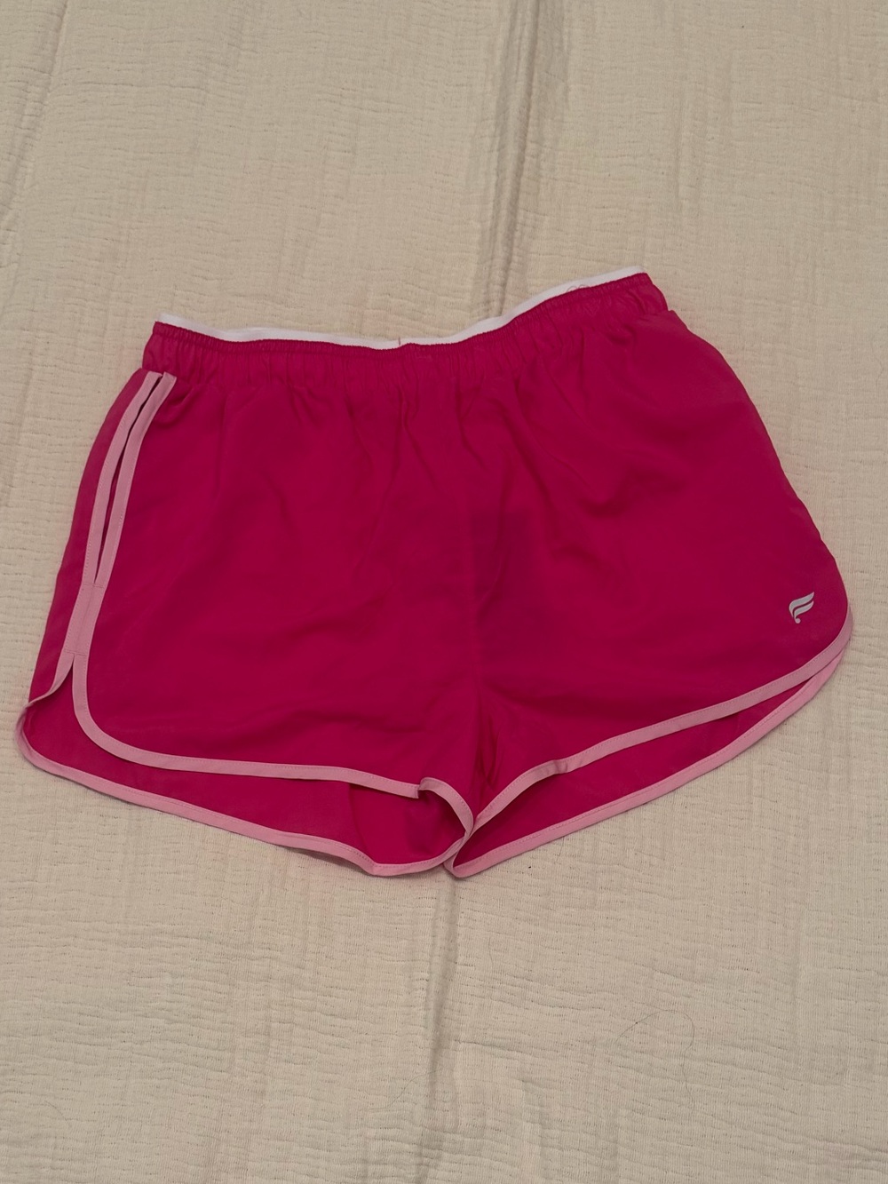 Fabletics Hot Pink Running Shorts with Light Pink Trim. New with Tags